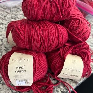 Rowan Wool Cotton Yarn - 8 Skeins DK -approx 900 yds "Rich" Colorway 911